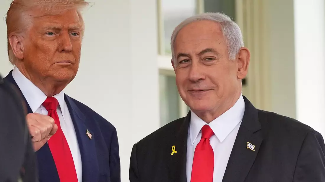 US-Präsident Donald Trump (l) trifft an diesem Montag den israelischen Ministerpräsidenten Benjamin Netanjahu. (Archivbild) - Bild: Evan Vucci/AP/dpa