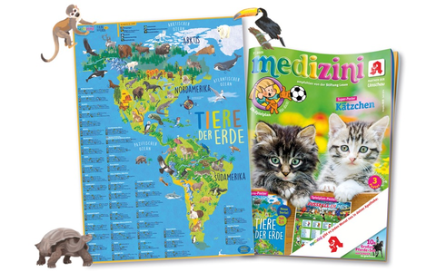 Von Kondor bis Känguru: medizini entführt kleine Forscherinnen und Forscher auf alle Kontinente mit spektakulärer dreiteiliger Poster-Serie - Foto: presseportal.de