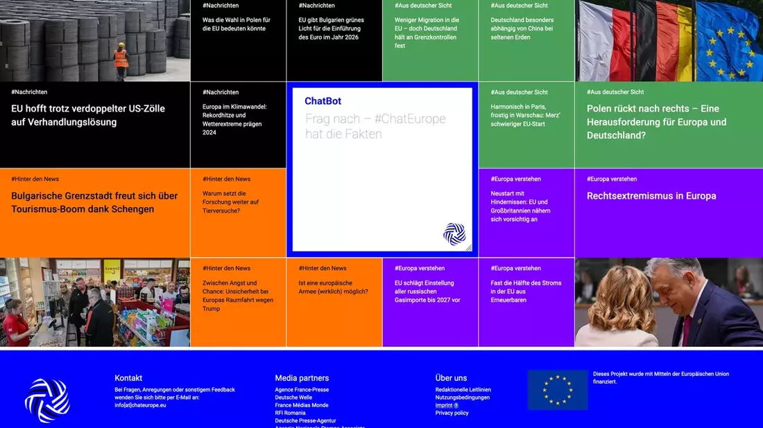 ChatEurope: dpa startet gemeinsam mit anderen europäischen Medienhäusern ersten Nachrichten-Chatbot für europäische Themen - Bild: presseportal.de