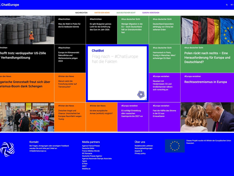 ChatEurope: dpa startet gemeinsam mit anderen europäischen Medienhäusern ersten Nachrichten-Chatbot für europäische Themen - Foto: presseportal.de