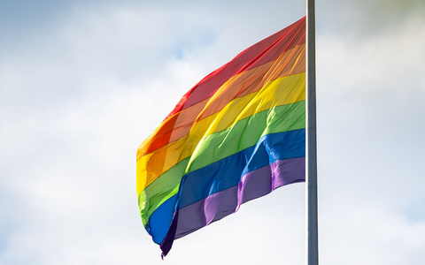 Bundeskanzler Merz möchte die Regenbogenflagge am Bundestag nur an einem Tag gehisst sehen. (Archivbild) - Foto: Christophe Gateau/dpa