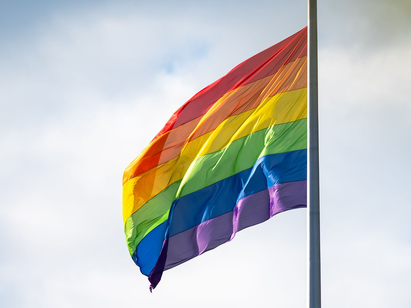 Bundeskanzler Merz möchte die Regenbogenflagge am Bundestag nur an einem Tag gehisst sehen. (Archivbild) - Foto: Christophe Gateau/dpa