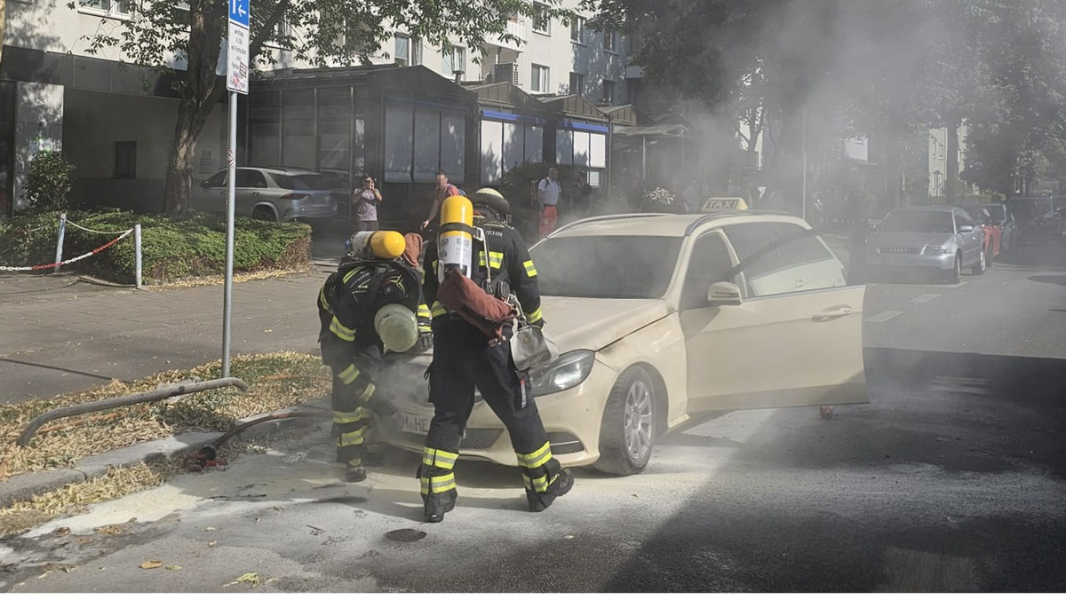 FW-M: Taxi in Flammen (Sendling) - Foto: presseportal.de