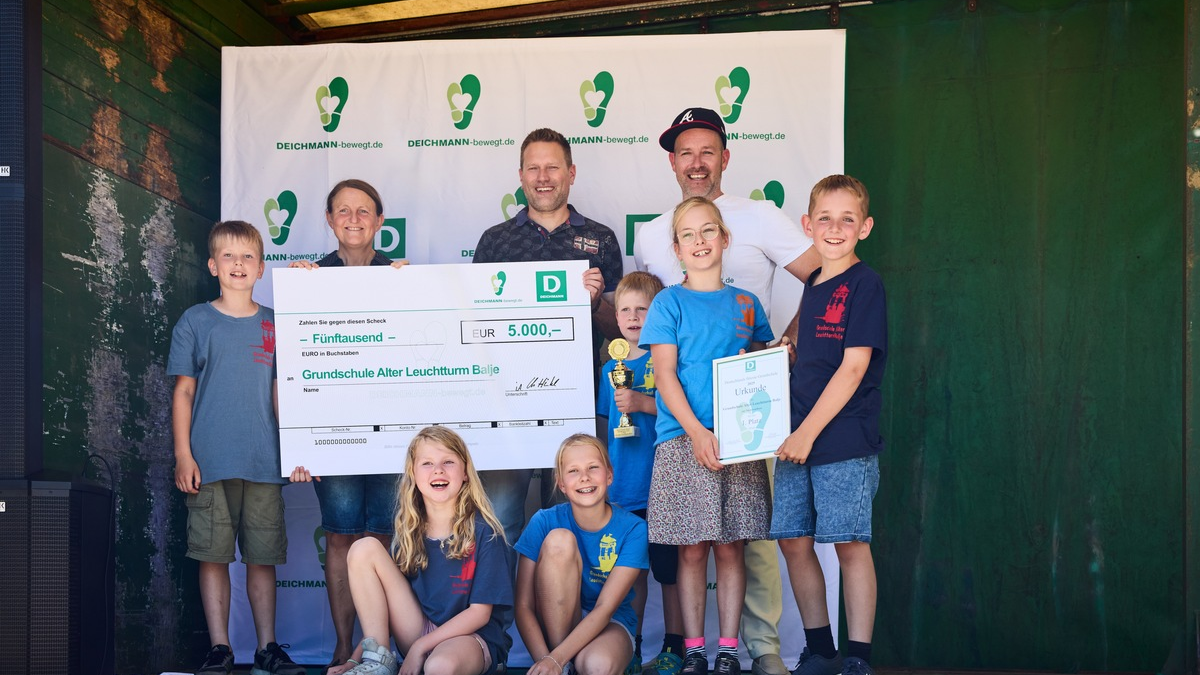 Deutschlands fitteste Grundschule 2025 kommt aus Niedersachsen / Bewegungsinitiative von DEICHMANN motiviert über 25.000 Kinder zu mehr Sport - Foto: presseportal.de