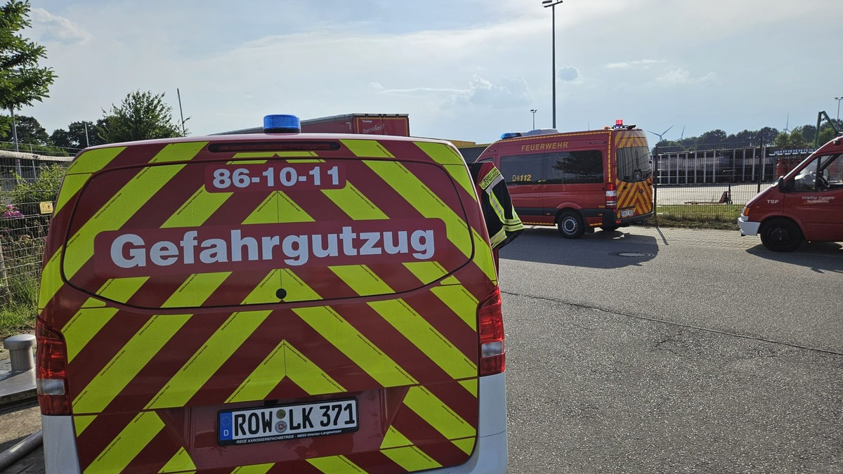 FW-ROW: Gasaustritt auf Firmengelände - Foto: presseportal.de