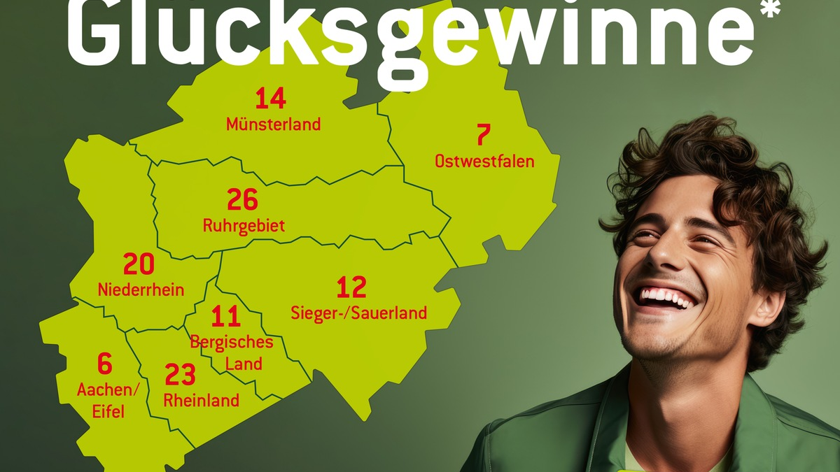 Neun Millionengewinne im ersten Halbjahr / WestLotto-Gewinnerbilanz für die Monate Januar bis Juni - Foto: presseportal.de