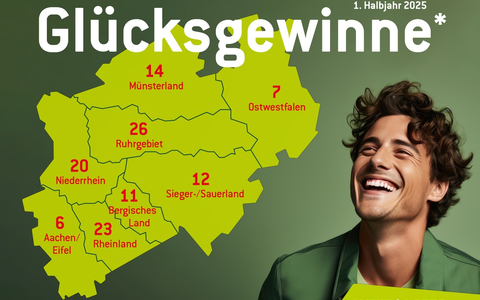 Neun Millionengewinne im ersten Halbjahr / WestLotto-Gewinnerbilanz für die Monate Januar bis Juni - Foto: presseportal.de