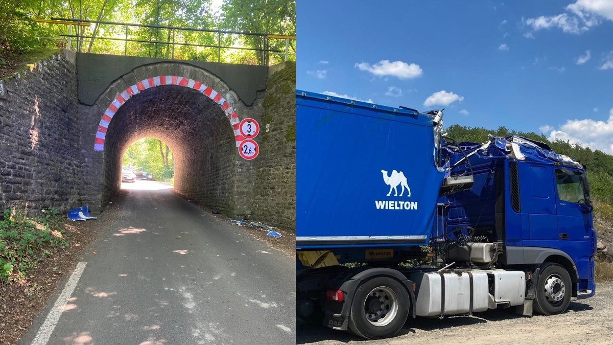 POL-SI: Lkw-Fahrer demoliert mit 2,5 Promille Bahnunterführung -#polsiwi - Foto: presseportal.de