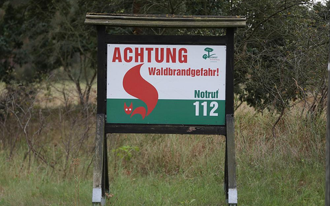 Hinweis auf Waldbrandgefahr (Archiv) - Foto: über dts Nachrichtenagentur