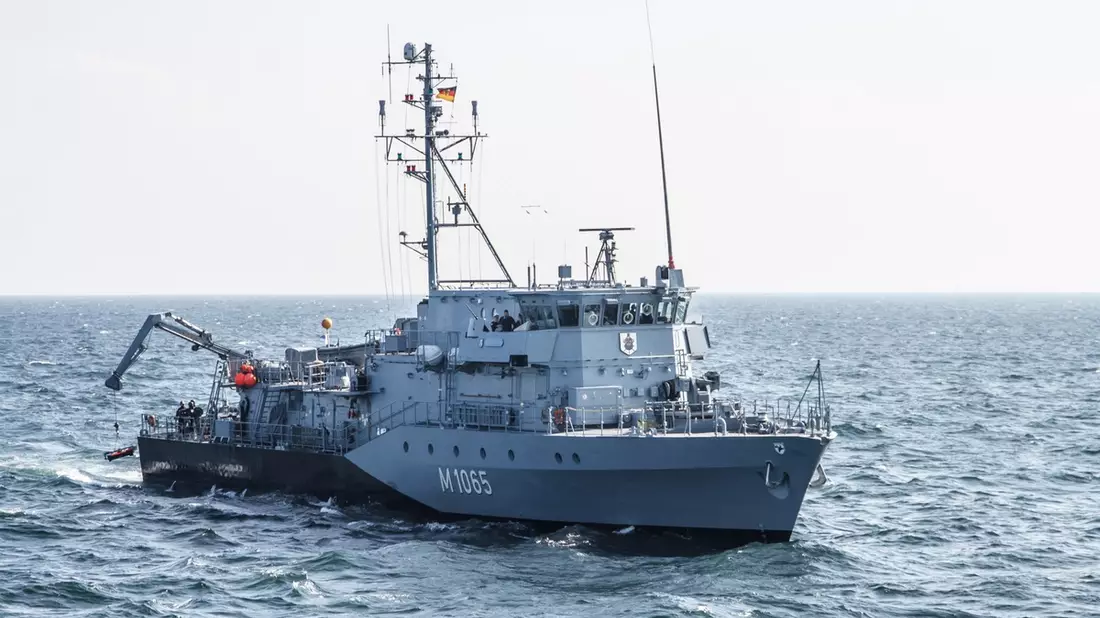 Neue Unterstützung für die NATO: Das Minenjagdboot Dillingen im Einsatz - Bild: presseportal.de