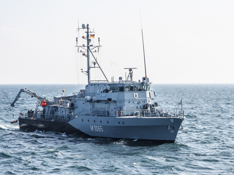 Neue Unterstützung für die NATO: Das Minenjagdboot Dillingen im Einsatz - Foto: presseportal.de