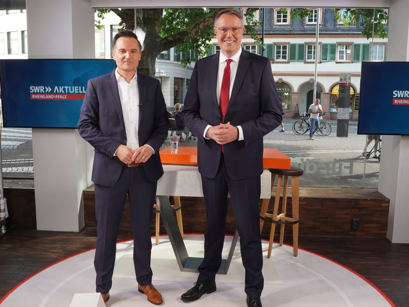 SWR Aktuell RP Sommerinterview mit Ministerpräsident Alexander Schweitzer (SPD) - Foto: presseportal.de