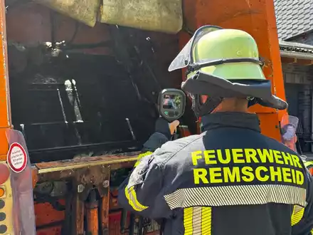 FW-RS: Brand in einem Müllfahrzeug schnell gelöscht - Foto: presseportal.de
