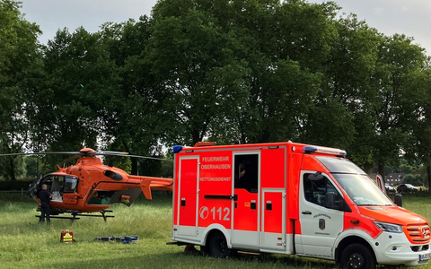 FW-OB: Rettungshubschrauber landet im Wohngebiet - Foto: presseportal.de