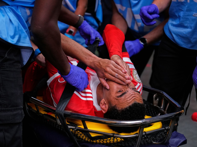 Fußball-Nationalspieler Jamal Musiala fällt wegen eines Wadenbeinbruchs lange aus. - Foto: Brynn Anderson/AP/dpa