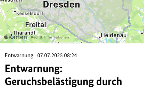FW Dresden: Entwarnung bezüglich Geruchsbelästigung durch Brandrauch aus der Gorischheide - Foto: presseportal.de