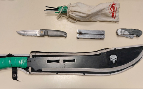 BPOLI DD: Mann mit Machete und Drogen in Einkaufsmarkt am Bahnhof Dresden-Neustadt festgestellt - Foto: presseportal.de