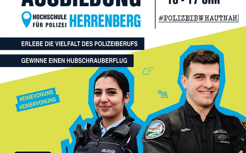 POL-HfPolBW: Tag der Polizeiausbildung bei der Polizei Baden-Württemberg in Herrenberg - Foto: presseportal.de