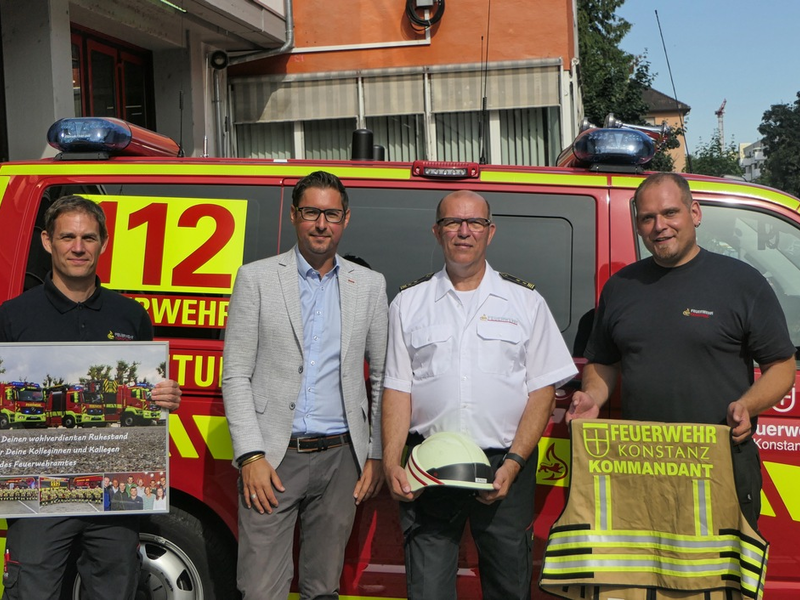 FW Konstanz: Letzter Arbeitstag für Feuerwehrkommandant Bernd Roth - Foto: presseportal.de