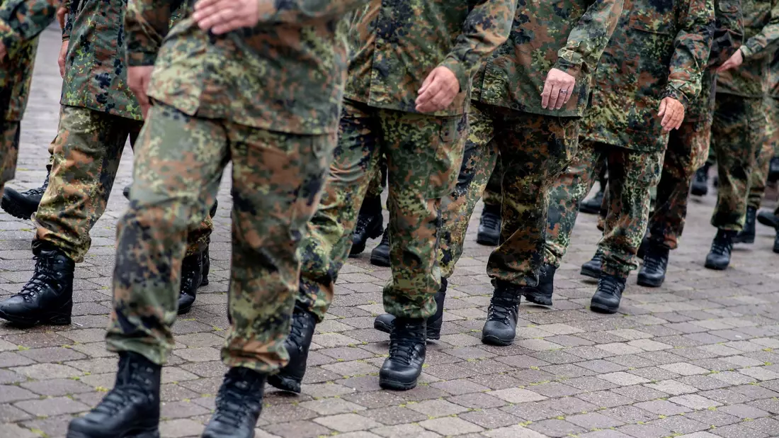 Reservistenappell mit Schwurbekräftigung - Bild: Hauke-Christian Dittrich/dpa