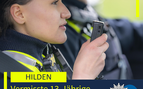 POL-ME: Vermisste 13-Jährige wohlbehalten zurück - 2507038 - Foto: presseportal.de