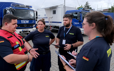 THW Bayern: Bayerische THW-Kräfte unterstützen bei der Waldbrandbekämpfung. - Foto: presseportal.de