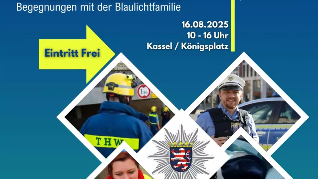 POL-KS: Respekt zeigen- Respekt erfahren- Begegnungen mit der Blaulichtfamilie am 16. August 2025 auf dem Kasseler Königsplatz - Bild: presseportal.de