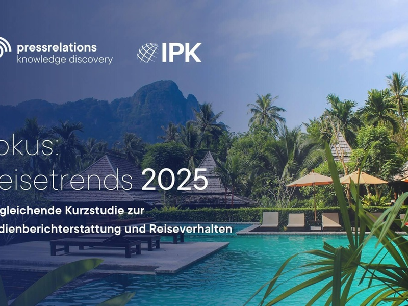 Berichterstattung und Tourismus-Trends im Faktencheck: pressrelations und IPK präsentieren die Reisestudie 2025 - Foto: presseportal.de