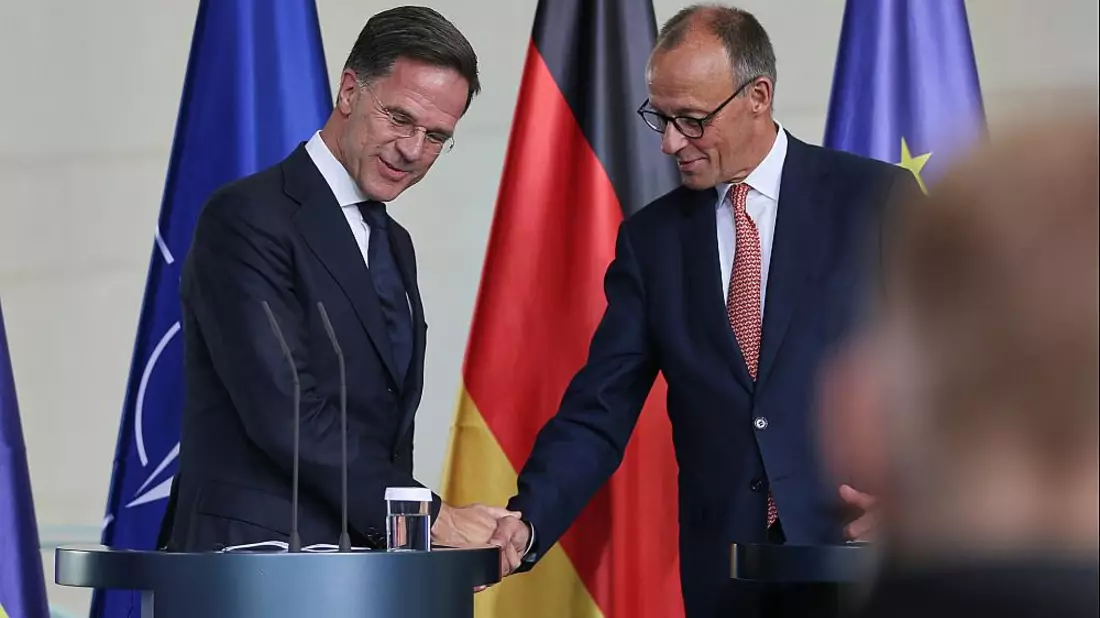 Mark Rutte und Friedrich Merz am 09.07.2025 - Bild: über dts Nachrichtenagentur