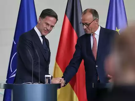 Mark Rutte und Friedrich Merz am 09.07.2025 - Foto: über dts Nachrichtenagentur