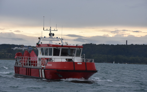 FW Konstanz: Übung auf dem Bodensee - Brand auf einem Fahrgastschiff - Foto: presseportal.de