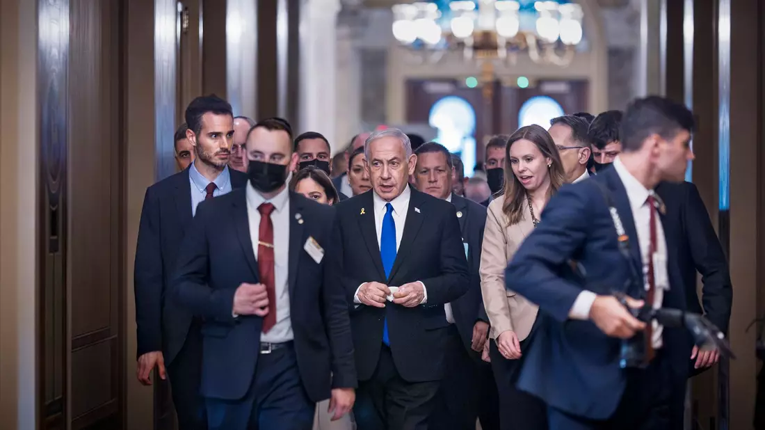 Israels Regierungschef Netanjahu ist derzeit in den USA. - Bild: J. Scott Applewhite/AP/dpa