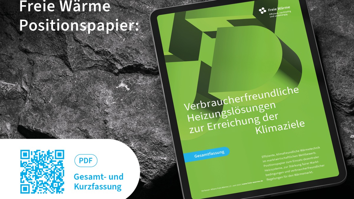 Positionspapier: Klimaneutrale Wärmeversorgung zukunftsfähig und bürgernah gestalten / Bundesregierung plant Überarbeitung der KWP und AVBFernwärmeV - Foto: presseportal.de
