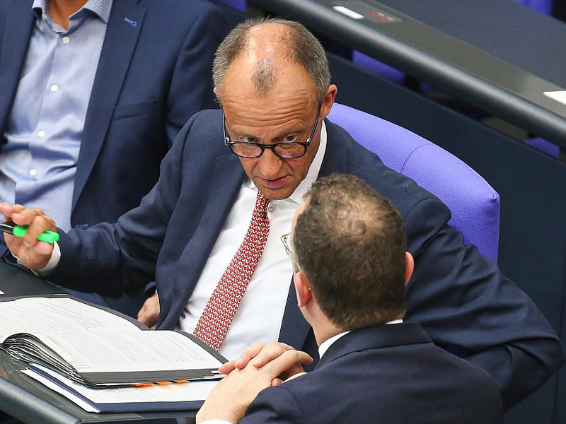 Friedrich Merz und Jens Spahn am 09.07.2025 - Foto: über dts Nachrichtenagentur