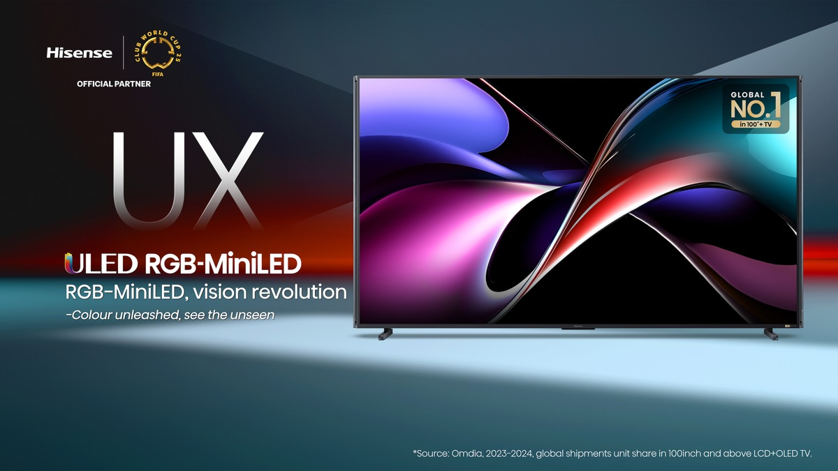 Globale Bühne für RGB MiniLED: Hisense setzt 116UXQ in Szene - Foto: presseportal.de