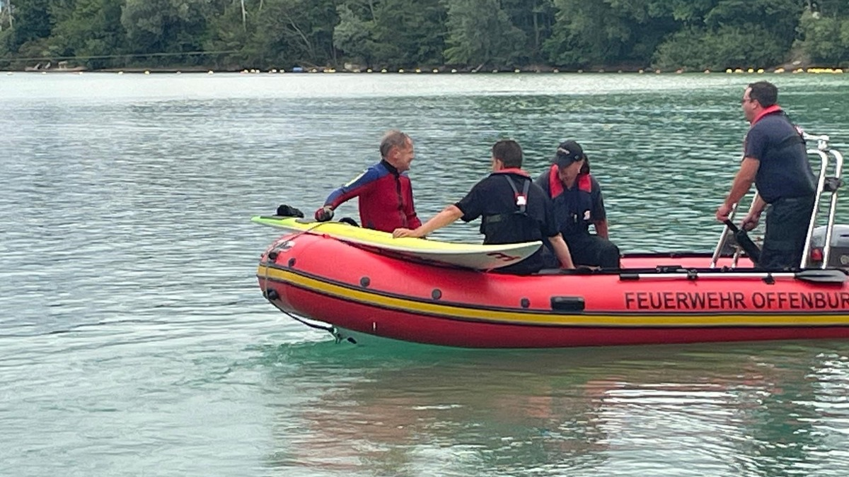 FW-OG: VORANKÜNDIGUNG: Wasserrettung - Stresstest für das optimierte Notfallsystem. Feuerwehren üben Wassernotfall am Schutterwälder Baggersee - Foto: presseportal.de