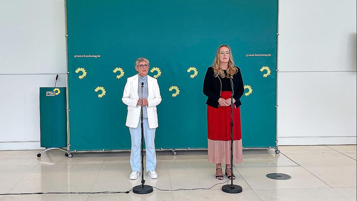 Britta Haßelmann und Katharina Dröge am 11.07.2025 - Foto: über dts Nachrichtenagentur