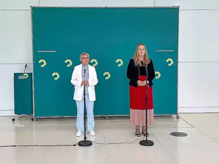 Britta Haßelmann und Katharina Dröge am 11.07.2025 - Foto: über dts Nachrichtenagentur