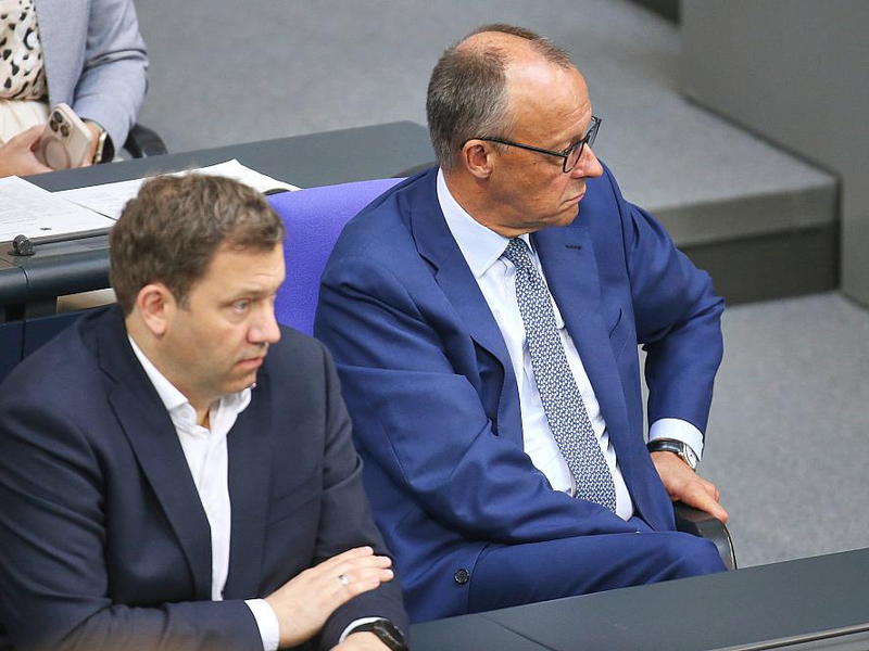 Lars Klingbeil und Friedrich Merz am 11.07.2025 - Foto: über dts Nachrichtenagentur