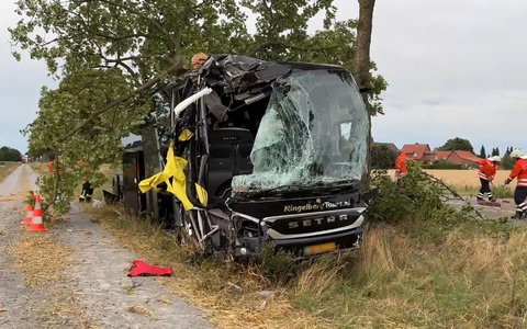 Nach ersten Erkenntnissen hatte der Busfahrer gesundheitliche Probleme.  - Foto: Benjamim Müller/TNN/dpa