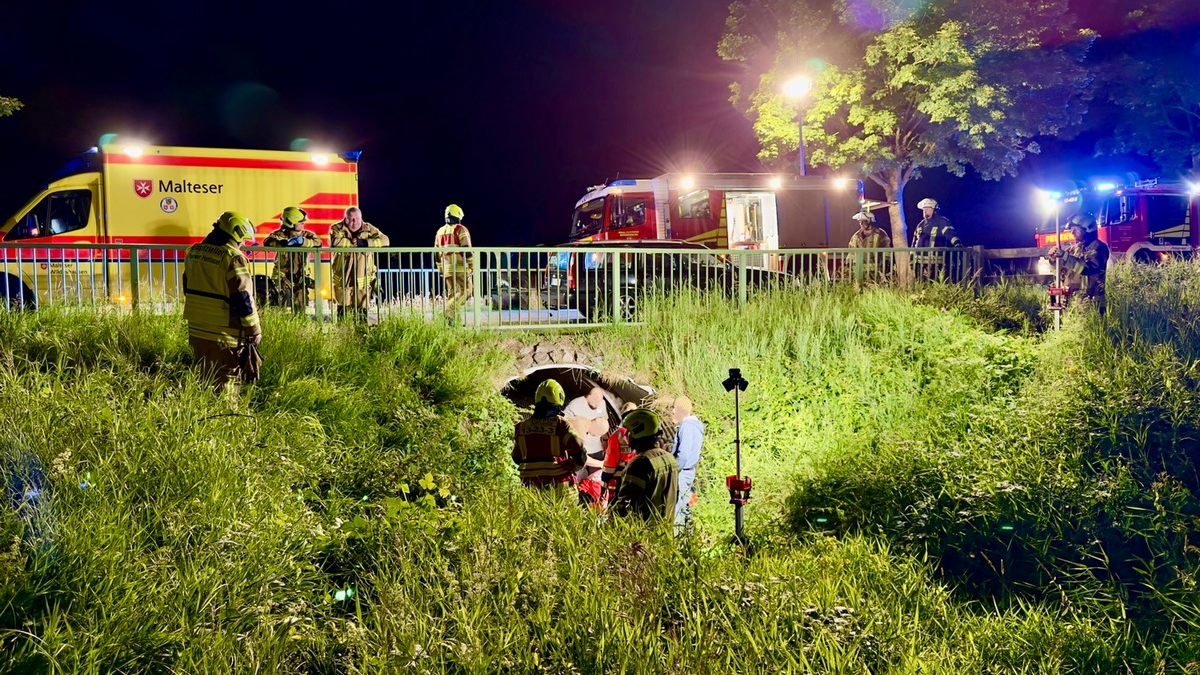 FW-OLL: Frau verletzt sich schwer bei Sturz in Entwässerungskanal - Foto: presseportal.de
