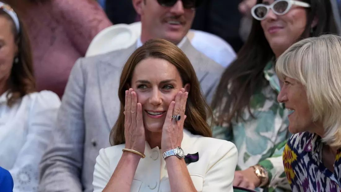 Was ist denn hier los? Auch Prinzessin Kate schaute ungläubig zu. - Bild: Dave Shopland/AP/dpa