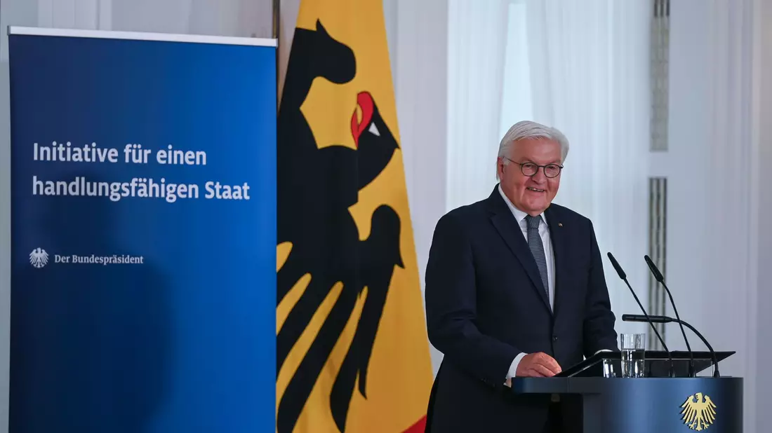 Die Initiative für einen handlungsfähigen Staat legt ihren Abschlussbericht vor - Schirmherr ist Bundespräsident Steinmeier. - Bild: Katharina Kausche/dpa