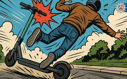 POL-OB: E-Scooter-Fahrer mit über 70 km/h unterwegs verunglückt - Foto: presseportal.de