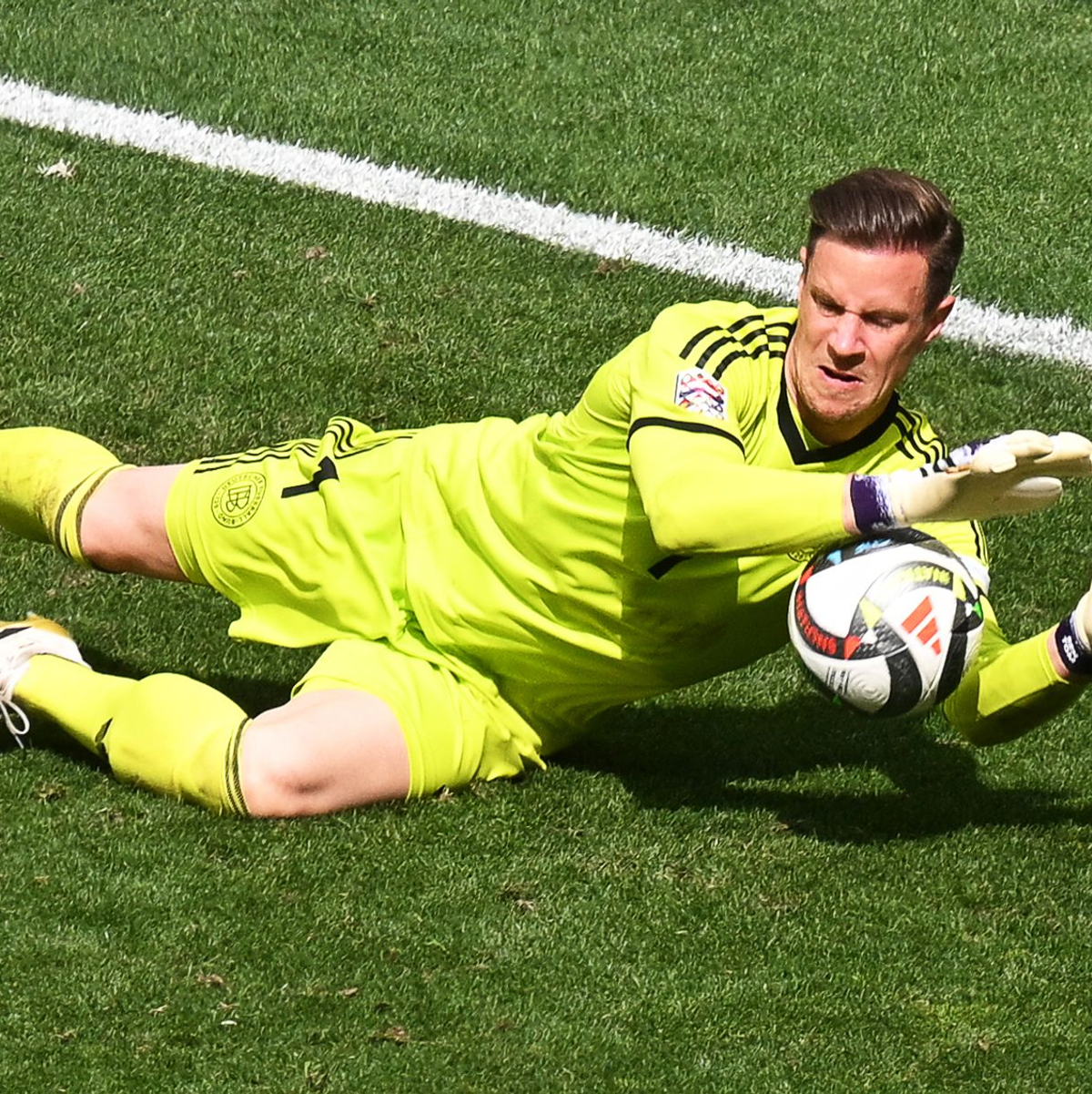 Stand in der Nations League zuletzt im Tor: Marc-André ter Stegen. - Foto: Marijan Murat/dpa