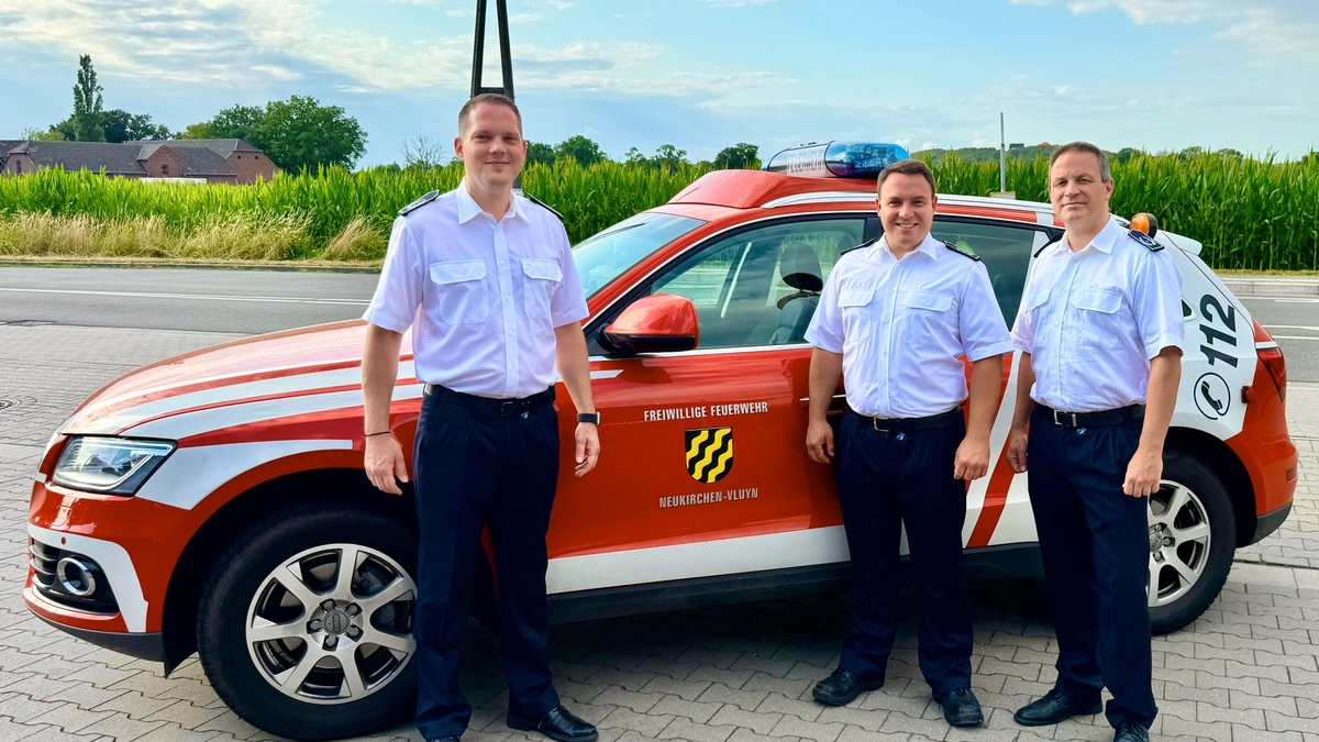 FW Neukirchen-Vluyn: Neues Führungsteam für die Feuerwehr Neukirchen-Vluyn: David Schade übernimmt die Leitung - Foto: presseportal.de