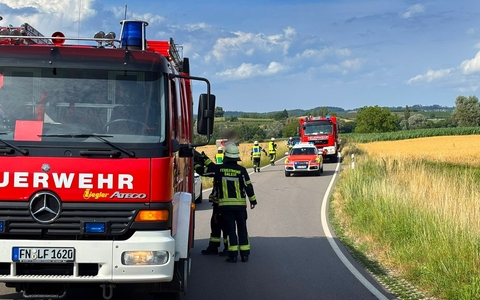 KFV Bodenseekreis: Verkehrsunfall bei Grasbeuren: Zwei Verletzte bei Frontalkollision - Foto: presseportal.de