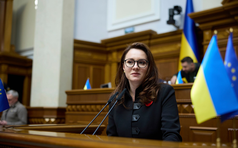 Julia Swyrydenko soll am Donnerstag zur neuen Regierungschefin der Ukraine bestimmt werden - zuvor stimmte das Parlament für den Rücktritt der alten Regierung. (Archivbild) - Foto: Vadym Sarakhan/AP/dpa