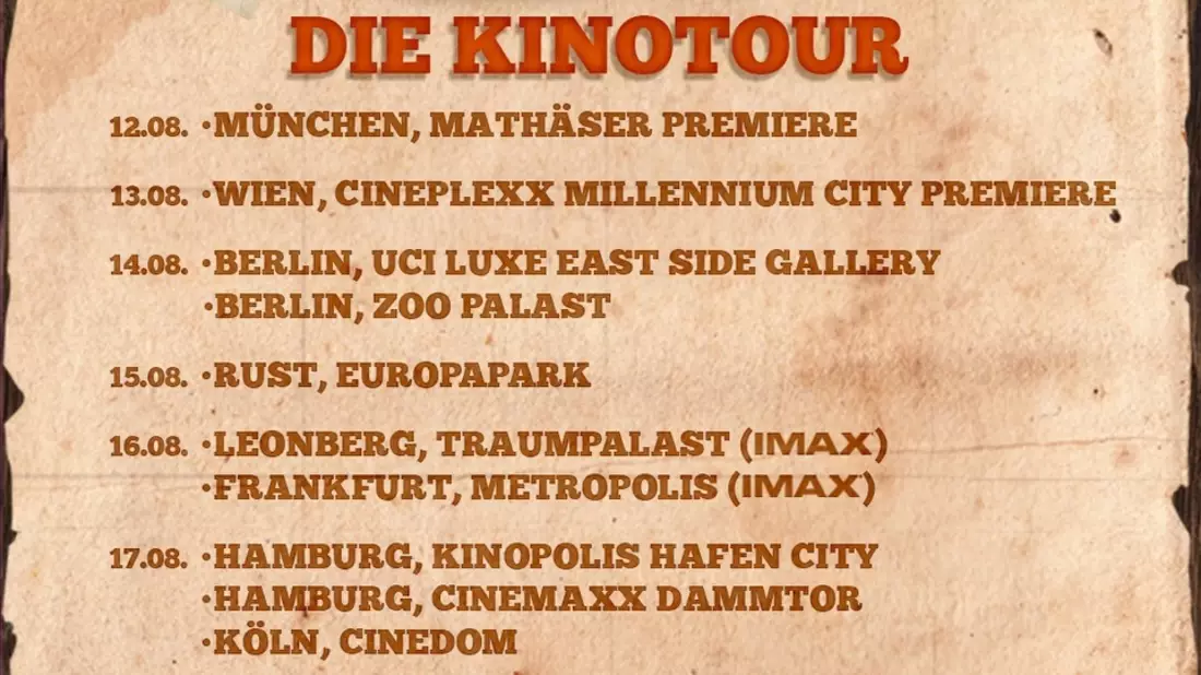 DAS KANU DES MANITU: Abahachi, Ranger und Dimitri gehen auf große Kinotour! - Bild: presseportal.de