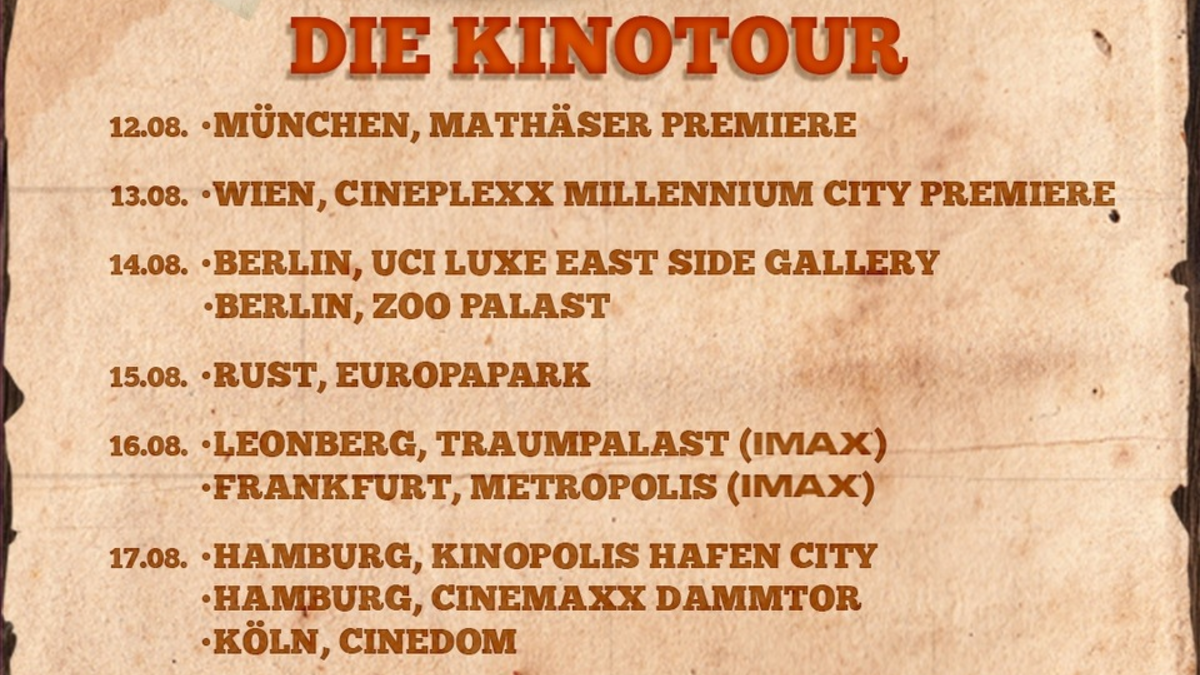 DAS KANU DES MANITU: Abahachi, Ranger und Dimitri gehen auf große Kinotour! - Foto: presseportal.de